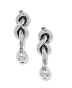 Interlok Single Knot Drop Earrings by Brighton