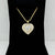 14K Chain & 18K Invisible Set Diamond Heart Pendant-Estate