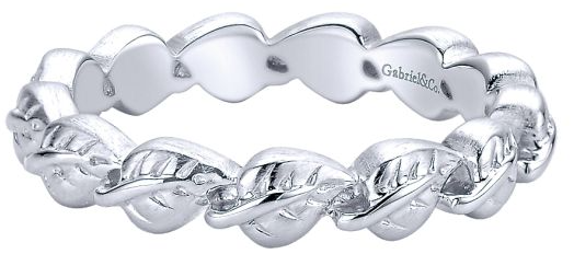 925 Sterling Silver Floral Stackable Ladies Ring by Gabriel