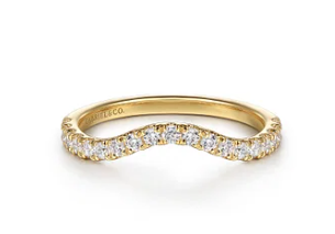 14K Yellow Gold Diamond Wedding Band by Gabriel