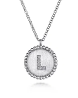 925 Sterling Silver Diamond Bujukan Initial L Necklace