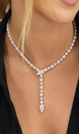 LARIAT TENNIS NECKLACE 16 by Melinda Maria
