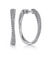 925 Sterling Silver White Sapphire Twisted Bujukan 30mm Classic Hoop Earrings
