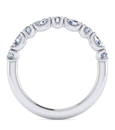 14K White Gold Diamond Matching Wedding Band by Gabriel