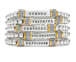 Meridian Strong Two Tone Stretch Bracelet by Brighton