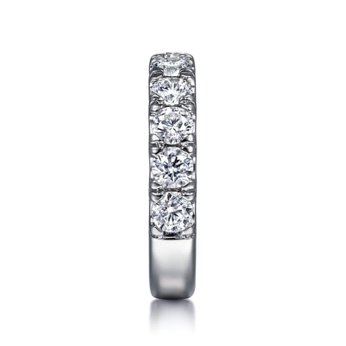 14K White Gold 11 Stone Round Diamond Anniversary Band by Gabriel