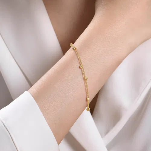 14K Yellow Gold Plain Bracelet by Gabriel & Co.