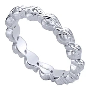 925 Sterling Silver Leaf Stackable Ladies Ring by Gabriel