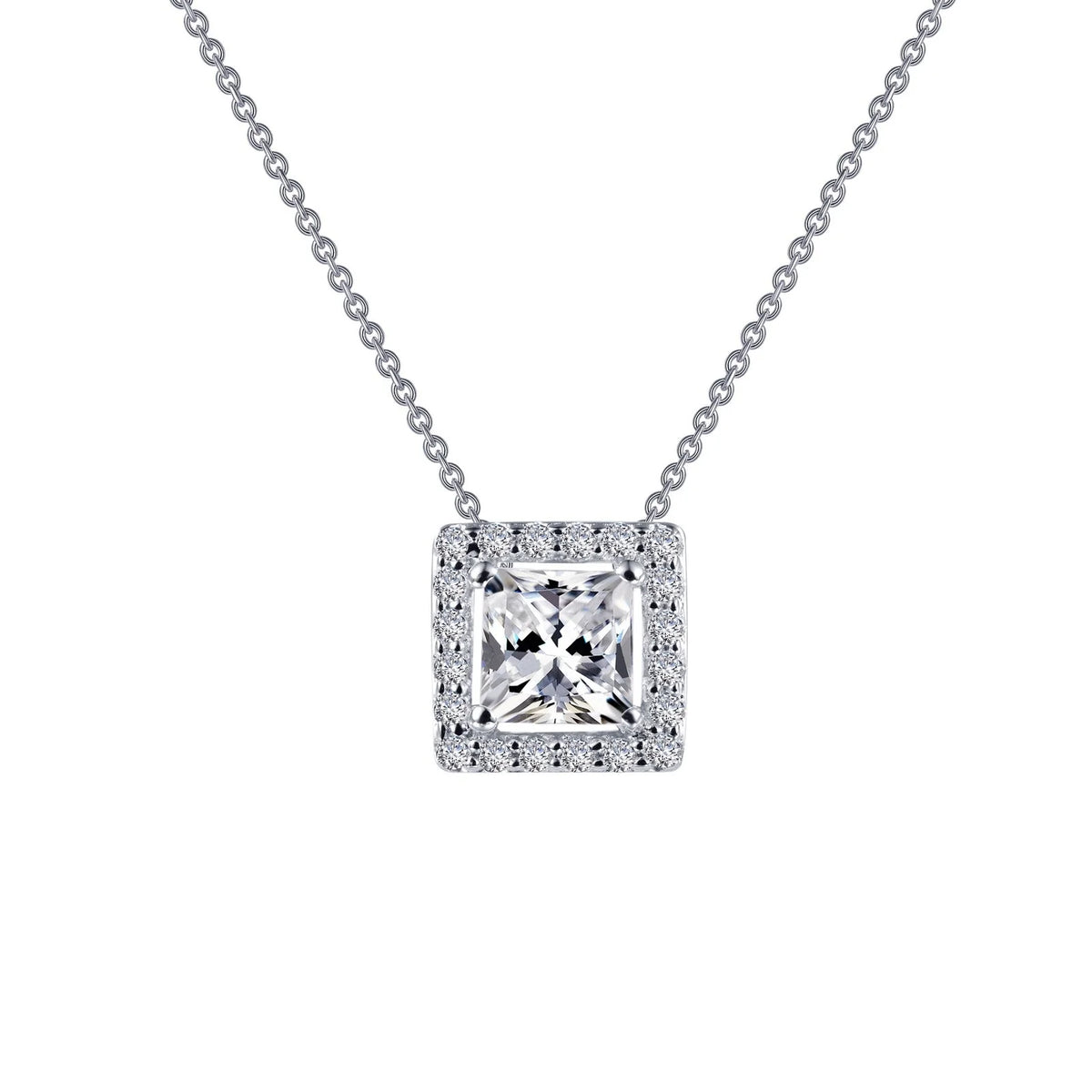 Princess-Cut Halo Necklace by Lafonn