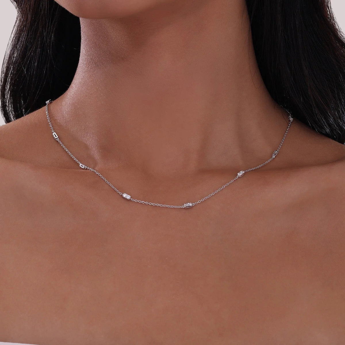 Adjustable Station Necklace, 0.6 CTW by Lafonn