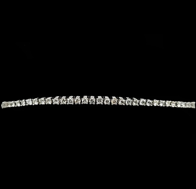 Estate 14k White Gold Diamond Tennis Bracelet