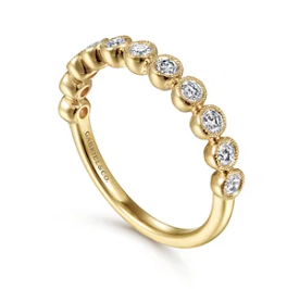 14K Yellow Gold Diamond Stackable Ring by Gabriel