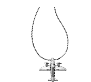 Aviator Badge Clip Necklace by Brighton