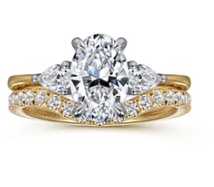 14K Yellow Gold Diamond Wedding Band by Gabriel