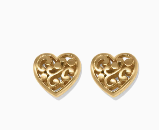 Contempo Heart Post Earrings by Brighton