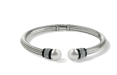 Meridian Open Hinged Bangle by Brighton