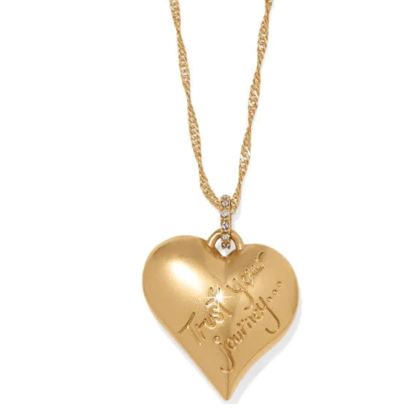 Trust Your Journey Golden Heart Necklace by Brighton