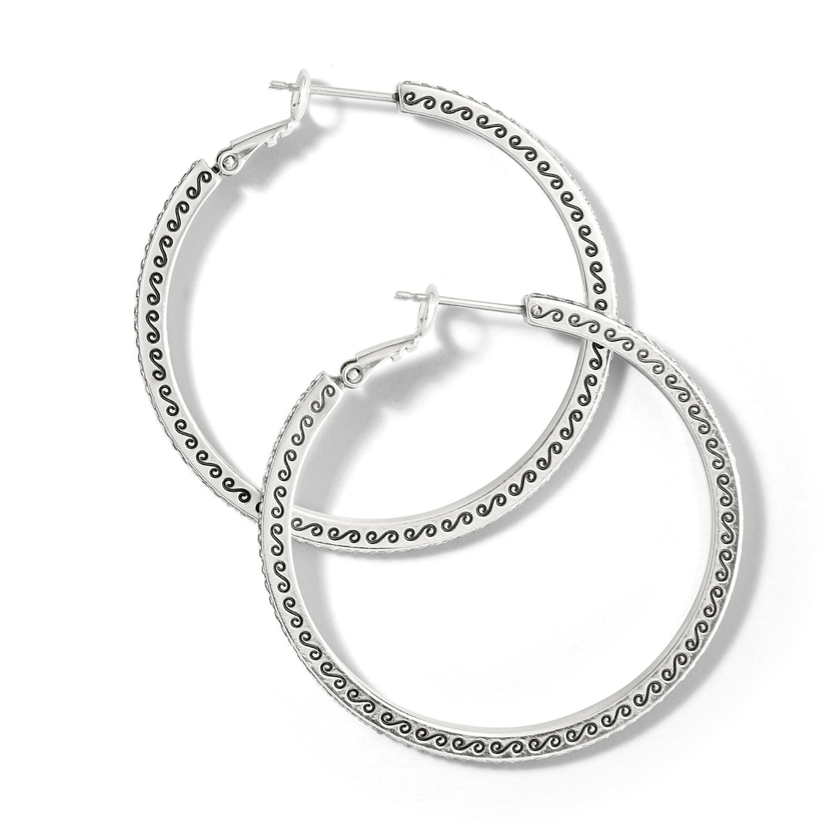 Meridian Thin Large Hoop Earrings by Brighton