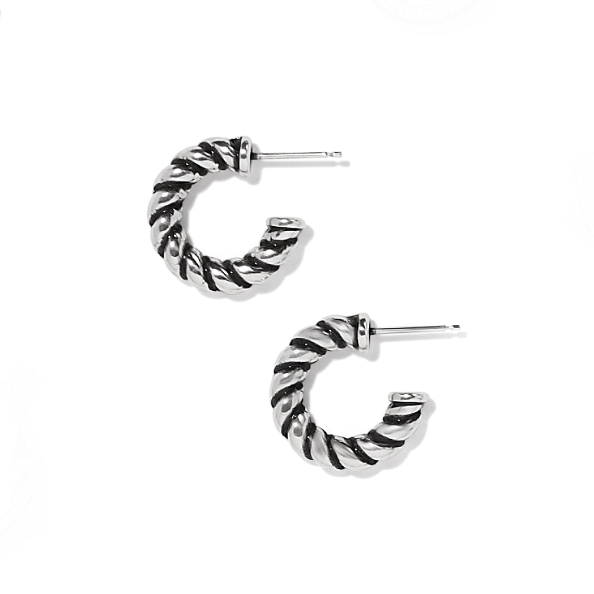 Interlok Twist Small Post Hoop Earrings by Brighton