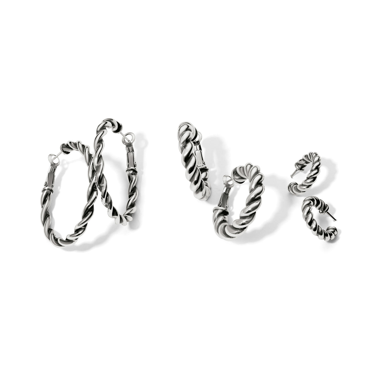 Interlok Twist Small Post Hoop Earrings by Brighton