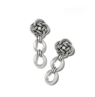 Interlok Knot Link Post Drop Earrings by Brighton