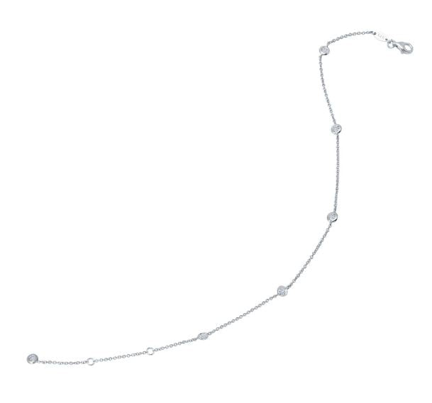 Bezel-Set Station Anklet by Lafonn