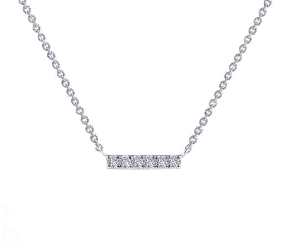0.09 CTW Dainty Bar Necklace by Lafonn