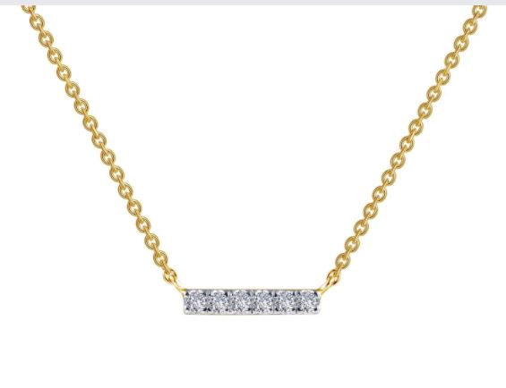 0.09 CTW Dainty Bar Necklace by Lafonn