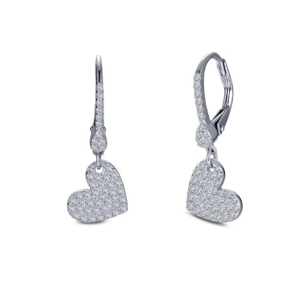 Leverback Heart Drop Earrings by Lafonn