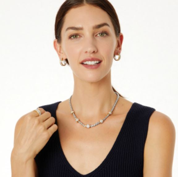 Meridian Necklace Two Tone by Brighton