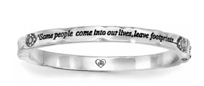 Impressions Collection Footprints Hinged Bangle by Brighton