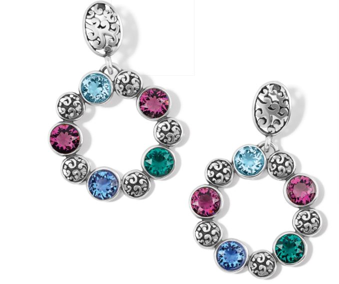 Elora Gems Cubist Post Drop Earrings by Brighton