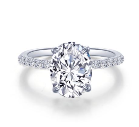 Oval Solitaire Engagement Ring by Lafonn