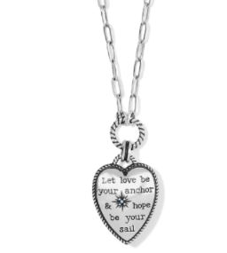 Anchor And Soul Reversible Necklace by Brighton