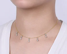 14k necklace &amp; diamond