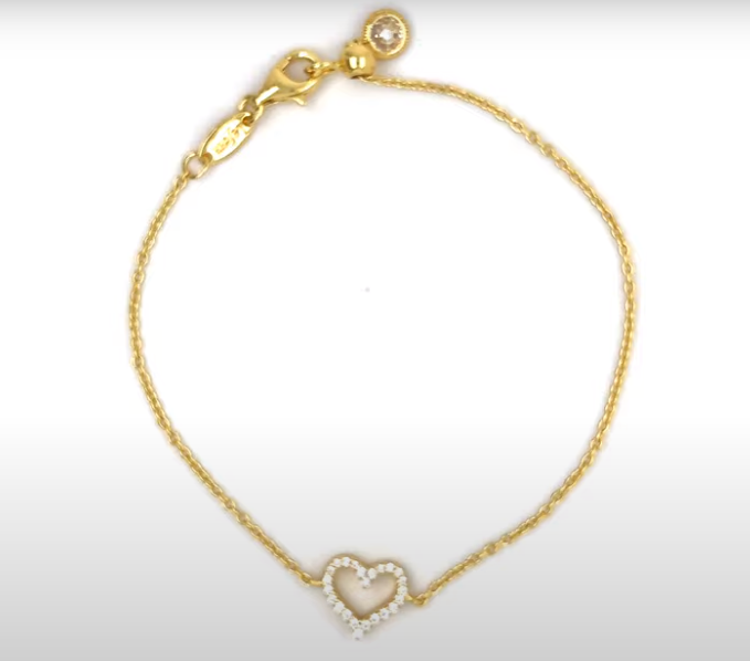 Reversible Cut-out Heart Bracelet