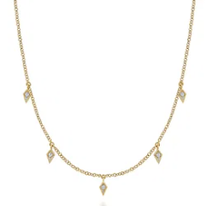 14k necklace &amp; diamond