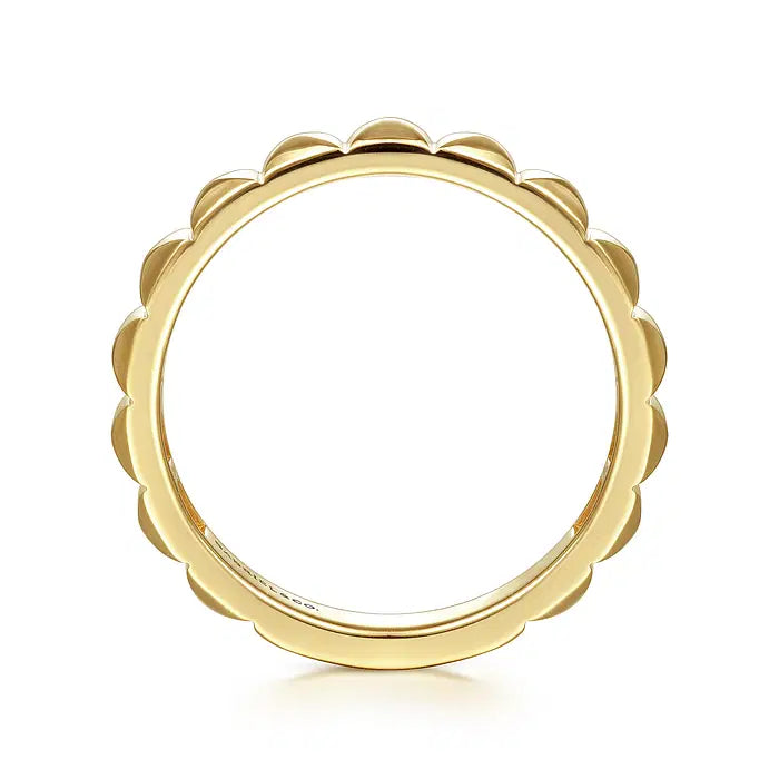 14K Yellow Gold Pyramid Ring