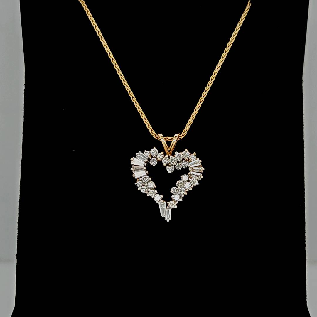 Hotsell 14k and diamond heart pendant