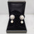 14K Diamond & Pearl Earrings-Estate