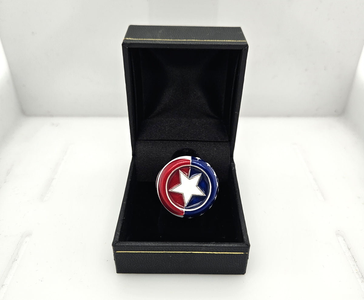 American Pride Flag 14K Gold Men&#39;s Ring