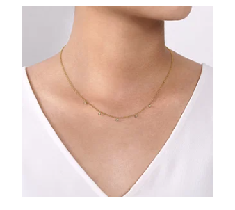 14k necklace &amp; diamond