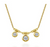 18 inch 14K Yellow Gold Bezel Set Diamond Drop Necklace
