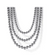 STERLING SILVER BUJUKAN BEADS 3 LAYERED NECKLACE NK by Gabriel & Co.