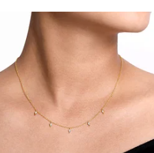 14k necklace &amp; diamond