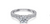14K White Gold Round Diamond Engagement Ring-Abigail
