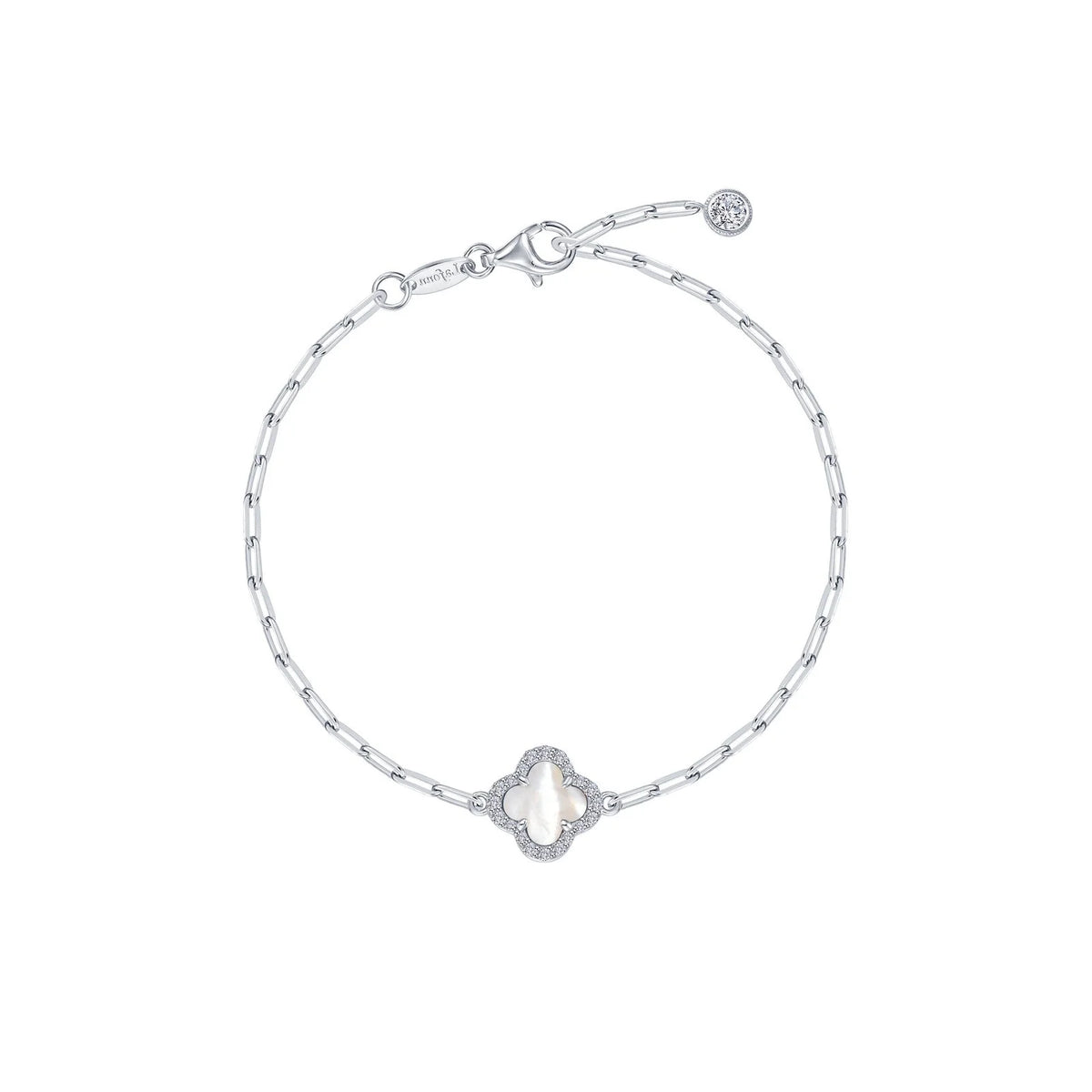 Mother-Of-Pearl Paperclip Bracelet