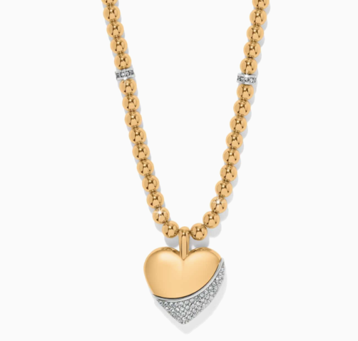 Meridian Petite Wave Heart Necklace by Brighton