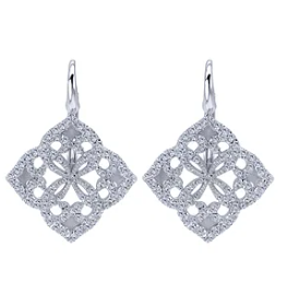 Victorian Drop Lever Back Earrings BY Gabriel &amp; Co.