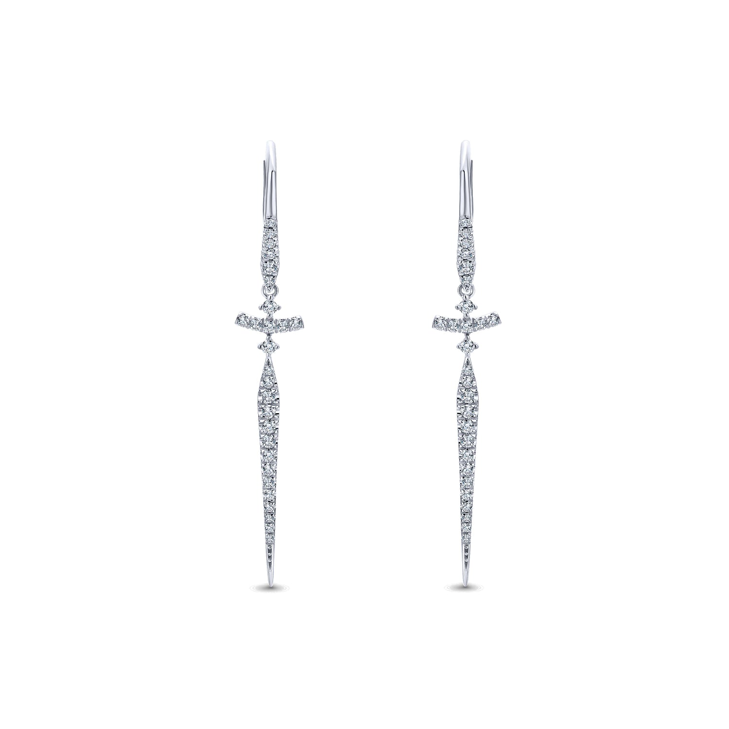 14K White Gold Fashion Earrings